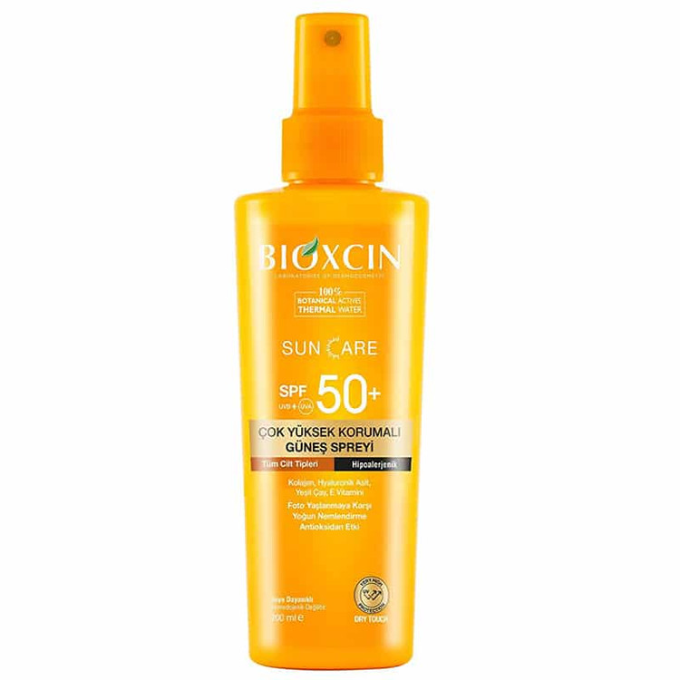 اسپری ضدآفتاب بیوکسین SPF50 حجم 200 میل